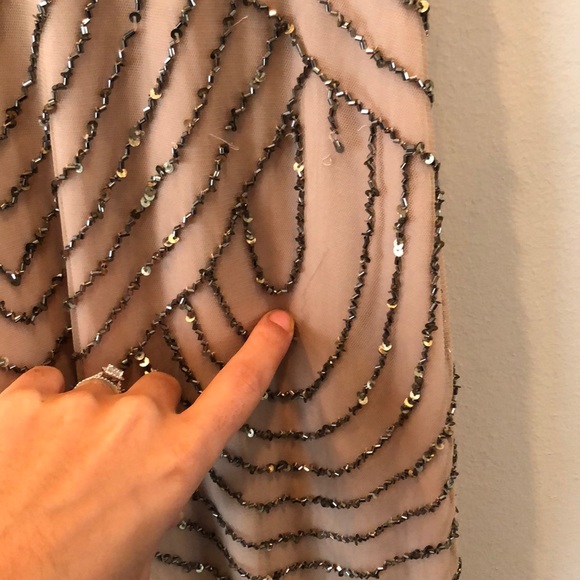 NWT | Adrianna Papell Art Deco Blouson Gown - Picture 8 of 10